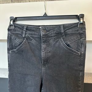 Free People Black Riley Seamed Skinny Jeans 28